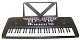 Huntington 54 Keys Keyboard Student Electronic Digital Piano - Black - with AC Adapter (Includes eLessons, Free Mini Rubber Guitar & Pick)