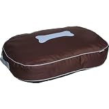 Urban Pillow Dog Bed by Kakadu Pet, Extra Large, 43 1/2 x 28 1/2 x 4 1/2, Chocolate and Duck Egg (Brown and Blue)
