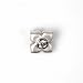 Sterling Silver Pendant - Flower - Round Ruby Cubic Zerconia - 12mm Height