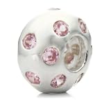 Pacific Beads Silver Plated Crystal Bead - 