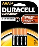 Duracell Batteries, Alkaline, AAA 4 batteries