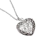 GeorgeLZQ 生命の花 立体ハート型 ネックレス オリジナルペンダント 今流行のお洒落デザインジュエリー ファッション アクセサリー