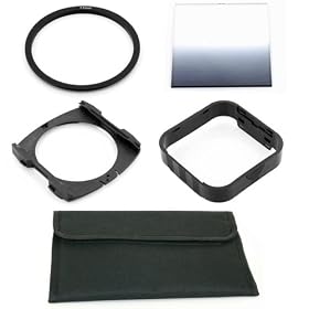 77mm Ring Adapter+Gradual ND2 Filter+Wide Holder+Hood+4 Pocket Pouch for Cokin P NEW