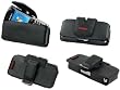 AUTHENTIC CELLET BLACK FUSION CASE POUCH (with Belt Clip) for RIM Blackberry Pearl 8100, 8110, 8120, 8130 / Samsung Glyde U940, R410, T729 Blast / Motorola RIZR Z3, Z6m, ROKR Z6c, Z6tv [Retail Packaging]