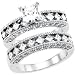 14K White Gold Diamond Semi Mount Engagement Ring