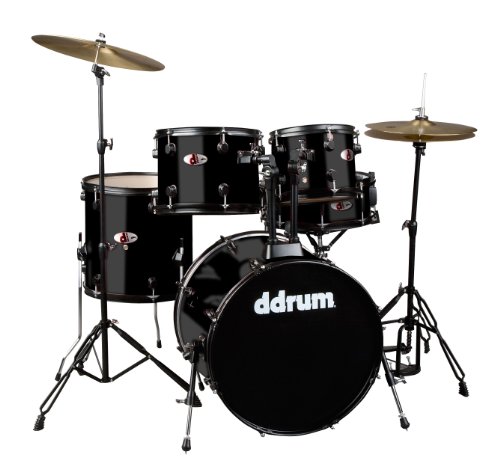 ddrum D120MB Complete Starter Drum Set Black Cymbals and Hardware Included