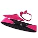 HDE Pink Cummerbund, Bow Tie, Pocket Square for Men Satin Tuxedo Set
