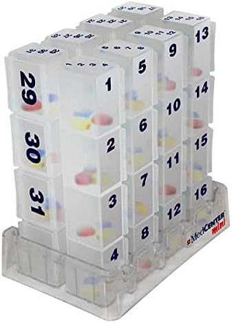 Medcenter 70324 Mini 31 Day Pill Organizer Talking Reminder