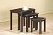 Set of 3 espresso finish wood nesting table set with smooth rounded edges