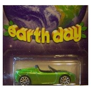 2010 Hot Wheels Earth Day Tesla Roadster Sport 1/64 Scale Collectible Die Cast Car