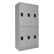Double Tier Locker, 36w x 18d x 72h, Medium Gray
