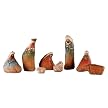 8 Pc Terra Cotta Nativity Figures
