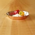 Copper Edition Paella Pan, Ø 23.5/30 cm, 90% copper, 10% stainless  steel, solid brass handles.