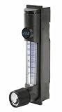 Polycarbonate Flowmeter, 0.4-5 LPM, Air Stainless Steel, w/ Valve