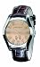 Emporio Armani Gents Brown Leather Strap Watch with Amber Dial