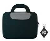 Disney P7100PD 7-Inch Princess Portable DVD Player Case Made out of Neoprene and Nylon Hard Shell Fusion with Extra Compartment pockets. Color: Black / Grey + NuVur ™ keychain (ND10NDE1)