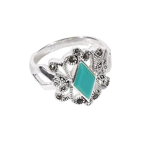 FOJO's Marcasite & Turquoise Ring