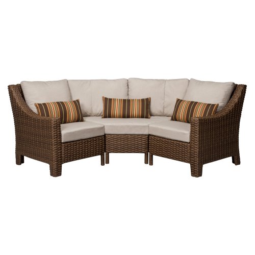Outdoor Patio Honeylane Thick Woven 3-pc. Sectional Set