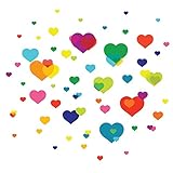 WallCandy Arts Overlapping Hearts Wall Stickers