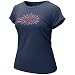 Cleveland Indians T Shirt : Nike Cleveland Indians Ladies Heather Navy Blue Iridescent Ringer T Shir