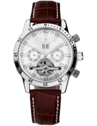 Fafada Mens Womens Mechanical Automatic Wrist Watch Round Dial Leather Band