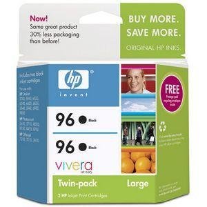 HP 96 Twinpack Black Inkjet Print Cartridge with Vivera Ink (C9348FN#140)
