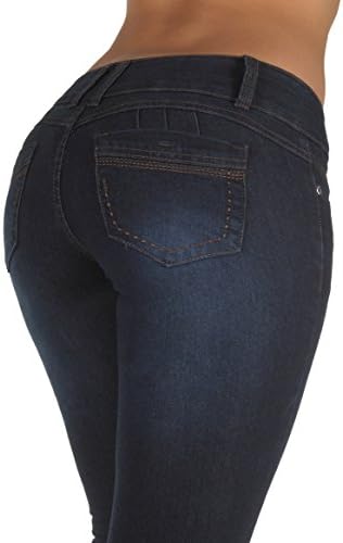 Style LC7-7C020MS- Plus Size, Mid Waist, Butt Lifting, Skinny Leg Jeans in Dark Blue Size 20