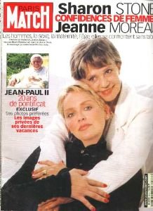 Paris Match Magazine. Oct. 5, 1998. No. 2577. Pope John Paul II 20 Years as Pontiff, Sharon Stone, Jeanne Moreau, plus much more. French language. (PARIS MATCH)