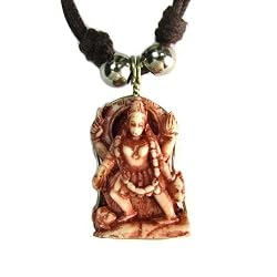 Kali, Hindu Deity Pendant with Adjustable Slip Knot Necklace