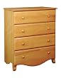 DaVinci Emily 4 Drawer Dresser - Oak