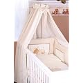 6 teiliges Babybettset Sleeping Bear Beige inklusive Himmelstange