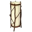 Handmade Natural Bamboo Table / Desk Lamp With Ivory White Cotton Shade