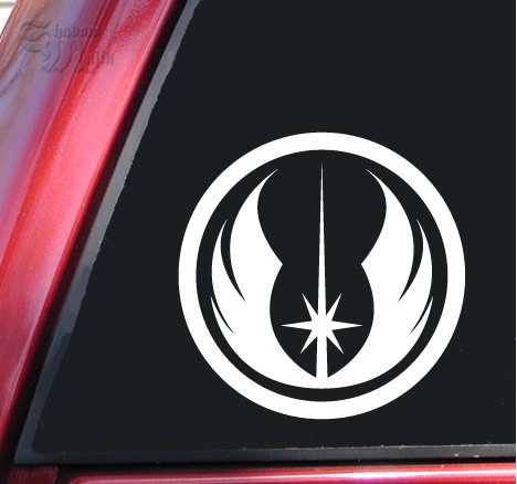 Jedi Order Vinyl Decal Sticker - White - 6 inch size by ShadowMajik