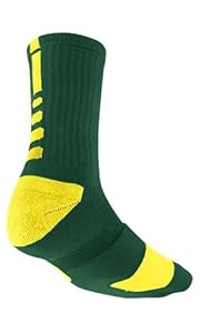 Nike Elite Men's Cushioned Crew Sock Dri-Fit Basketball Size L Green