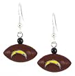 San Diego Chargers Mini Football Dangle Earrings