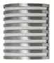 American Fluorescent BBW113SAEC Bilbao Outdoor Wall Sconce, Satin Aluminum with White Acrylic Diffuser
