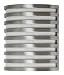 American Fluorescent BBW113SAEC Bilbao Outdoor Wall Sconce, Satin Aluminum with White Acrylic Diffuser