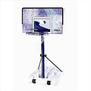 Lifetime 1301 Pool Side Basketball System with Backboard (White Blue, 44-Inch) by