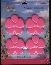 Barbie Island Princess Mirror Compacts, 4-Count  Packages (Pack of 6)