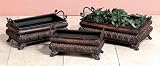 Antique Style Fancy Metal PLANTER Set of 3