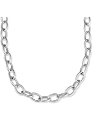 Sterling Silver Twisted Rope Chain Link Necklace - 36"