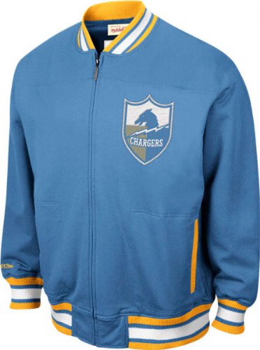 San Diego Chargers Mitchell & Ness Sideline Track Jacket - Large