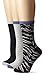 Anne Klein Women's 3 Pack Zebra Crew Sock