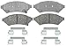 ACDelco Advantage 14D1000CH (19285957) Ceramic Front Disc Brake Pad Set with Hardware