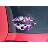 Lips Decal 9x5.5 Purple Checker Skull Splatter by GearGraFX