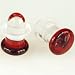 Pair of Glass Single Flared Color Front Plugs: 12g, Ruby