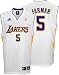 Jordan Farmar Los Angeles Lakers White Replica Adidas NBA Jersey