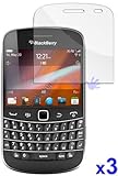 3X BlackBerry Bold 9900 Crystal Clear Screen Protector ( 3 Pack ) (Free Han ....