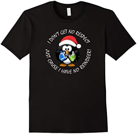 Men's PENGUIN BIZARRE CHRISTMAS HUMOR T-SHIRT XMAS TSHIRT Large Black