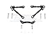 Traxxas Ford GT 4-Tec 2.0 (83056-4) Upgrade Parts Aluminum Front Tie Rods with Stabilizer for C Hub - 3Pc Set Black